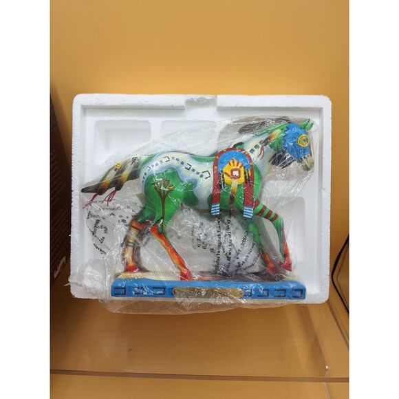 The Trail Of Painted Ponies RITES OF PASSAGE Figurine. Artist: Black Pinto Horse - Picture 10 of 10